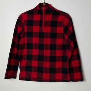 Buffalo Plaid Flannel 1/4 Zip Child Sweater